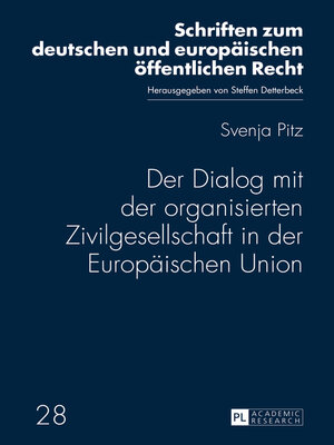 cover image of Der Dialog mit der organisierten Zivilgesellschaft in der Europäischen Union